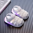 thumbnail image 2 of Duqingm Girls Summer Sandals Boys Girls Sandals Open-Toe Summer Outdoor Unisex Child Sport Sandals Athletic Lightweight White,4.5, 2 of 7