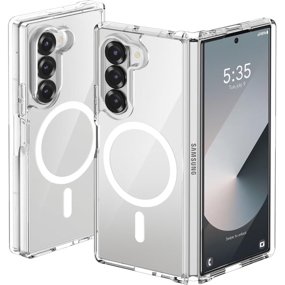 UPTECH 1 MagSafe Compatible Clear Case for Samsung Galaxy Z Fold 6, Shock-Absorbing, Clear