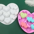 thumbnail image 4 of Heart Shaped Cake Pans Heart Silicone Mold for Baking, 9 Cavities Suitable for Ice Cube Mold, Chocolate Mold, Valentines Silicone Molds (1, White), 4 of 4