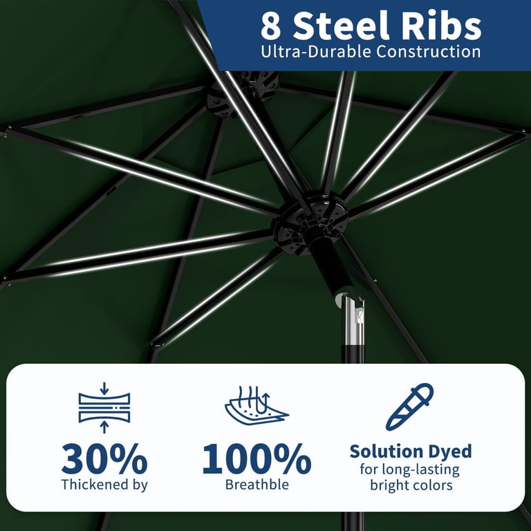 100 uv protection patio umbrella Aohanoi Outdoor - Sun Protection, Rain Resistant, Windproof with Manual Open-Close Feature This 6.5 ft 100 uv protection patio umbrella