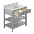 thumbnail image 4 of DHP Camden 36” Bathroom Vanity, Gray with Silver Towel Rack, 4 of 15