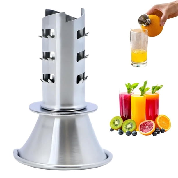Exprimidor de limones de acero inoxidable, exprimidor manual con tapa de rosca resistente for limones, limas y naranjas