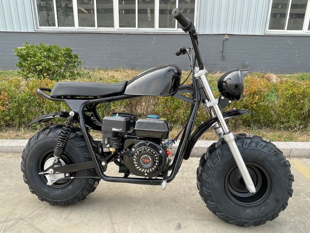 Vitacci MudStar 200 OffRoad Super Bike Motorcycle 200cc Trail Bike for Youth and Adults Pull Start Engine Wide Tires Powersport ( Color : Black )