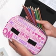 thumbnail image 6 of Rateoe Best Mom ever Pattern Double Clamshell Pen Case, Storage Organizer with Two Zipper Compartments– Holds Up to 50 Pencils & Pens, 6 of 7