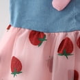 thumbnail image 2 of WOYY Girls Denim Tutu Dress Strawberry Embroidery Princess Dress, Sizes 6M-3T, 2 of 6