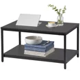 thumbnail image 5 of ZENSTYLE Wood Coffee Table Side End Table with W/2 Tier Storage Shelf for Living Room Black, 5 of 9