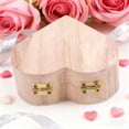 thumbnail image 7 of Cheapark Valentine's Day Wooden Heart-shaped Jewelry Box - Engravable Romantic Keepsake Gift for Couples Anniversary Gift Home D resser Storage Decor, 7 of 7