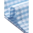 thumbnail image 5 of DARING DIVA Women's Gingham Top Peter Pan Collar Plaid Shirt XL Sky Blue, 5 of 6
