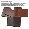 thumbnail image 3 of Men Retro Wallet Money Bag Coin Pocket Slim Purse Cowhide Change Card Short Handmade Fashionable for Business Driver Brown vertical design, 3 of 8