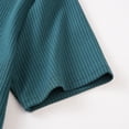 thumbnail image 6 of GrmtClth Mens Waffle Knit Stand Collar Button Down Shirt Casual Short Sleeve Ribbed Textured Knit Top Lightweight Breathable Solid Color Summer Daily Wear Fashion Tops Dark Green L, 6 of 9