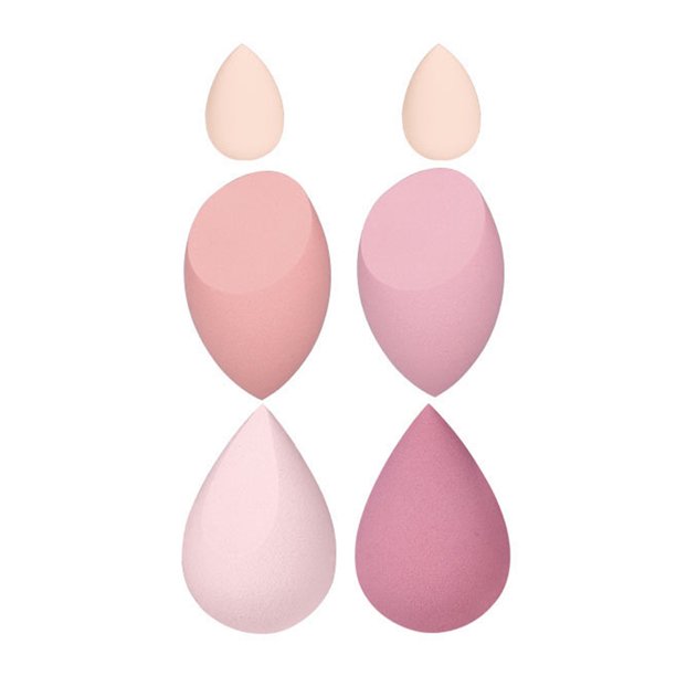 6 Pcs Makeup Sponges Blender Set Flawless for Cream, Powder and