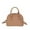 Khaki, variant on ZTTD Ladies Fashion Solid Color Leather Versatile Handbag Double Zipper Messenger Bag A