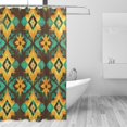 thumbnail image 2 of Yayeee Shower Curtain with Hooks 72"x72" Waterproof Fabric Bathroom Hanging Decor, Geometric Patterns, 2 of 5