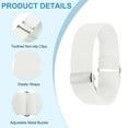 thumbnail image 3 of Anti-Slip Sleeve Garter Elastic Shirt Sleeve Holders for Men Women, White 2 Pack/1 Pair, 3 of 7