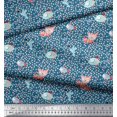 thumbnail image 2 of Soimoi Poly Georgette Fabric Dot,Fish & Cat Kids Print Fabric by The Yard 42 Inch Wide, 2 of 3