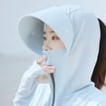 thumbnail image 6 of Fjuchai Hooded Sun Shirt for Women's Upf 50+ Sun Protection Jacket Long Sleeve Knee-High Active Shirts Outdoor Hiking Performance Rash Guard, 6 of 8