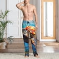 thumbnail image 2 of Fotbe Colorful Underwater Sea Turtle Pantalones de Pijama para Hombre, Pantalones de Dormir, Pantalones de Casa con Cintura Ajustable y Bolsillos-X-Large, 2 of 6