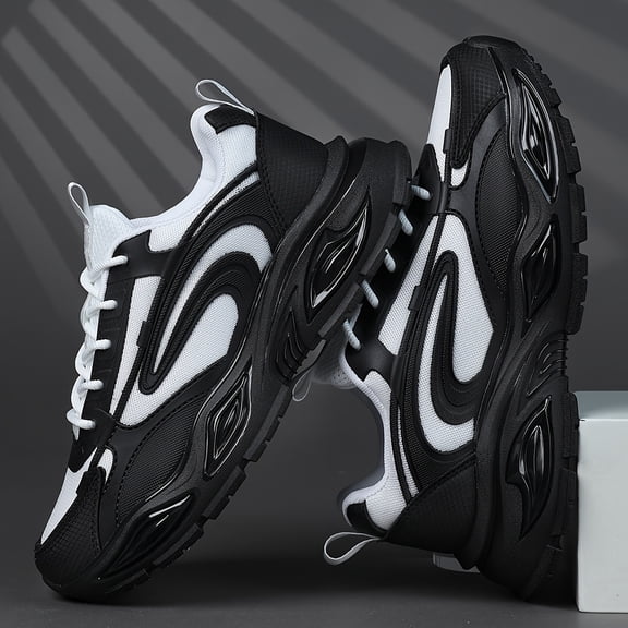 Men'S Casual Sports Shoes, Low-Top Lace-Up Sneakers, Comfortable Footwear