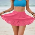 thumbnail image 6 of Roncen Women's Bikini Bottom Swimsuit Skirt, Lace Cutout High Slit Sexy Swimwear Cover-Up with Ruffle Hem, 6 of 8