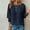 Navy, variant on Elvqul Loose Tunic Tops for Women Navy Blouses Summer Fall Round Neck Dressy Casual Pullover Solid Juniors Shirts 3/4 Sleeve