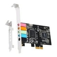thumbnail image 6 of Techinal PCIE Sound Card 6-channel Sound Card CMI8738 Chip Pci-e 5.1 Stereo Effect Audio Card 32/64 Bit for Windows 7 8, 6 of 9