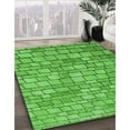 thumbnail image 3 of Ahgly Tapis Rond Lavable en Machine Intérieur Transitionnel Vert Émeraude, 5 Pieds Rond, 3 of 7