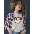 thumbnail image 2 of Plaid Monkey Surprise - Retro Animal Emoji Design Women's T-shirt, 2 of 4
