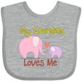 thumbnail image 3 of Inktastic My Grandma Loves Me Boys or Girls Baby Bib, 3 of 4