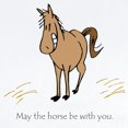 thumbnail image 2 of CafePress - May The Horse Be With You Body Suit - Long Sleeve Cotton Baby Bodysuit, 2 of 4