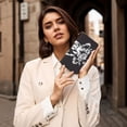 thumbnail image 7 of Leather Thin Slim Wallets for Women Men - Floral Cow Silhouette Clutch Card Wallet for Women Men with Zipper, 7 of 7