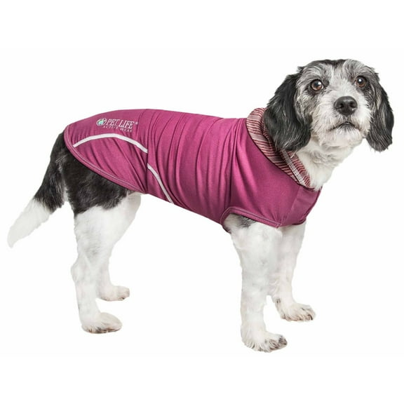 Pet Life ® Active 'Pull-Rover' 4-Way Stretch Sleeveless Fitness Yoga Dog T-Shirt Hoodie