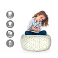thumbnail image 2 of Sun Storage Toy Bag Chair, Monochrome Hand Drawn Like Repetitive Hatched Inspired Soft Tone Elements Clutter, Stuffed Animal Organizer Washable Bag, Large Size, Multicolor, by Ambesonne, 2 of 3