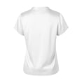 thumbnail image 6 of Tqcoqu Womens Satin Blouse for Women Business Work Tops Casual Cap Sleeve V Neck Button Down Shirts,White,Women's S-XXL, 6 of 6