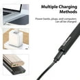 thumbnail image 3 of Lepmerk Kit de Fer à Souder Compact Alimenté par USB avec Batterie 650mAh, Température Réglable, Inclut Pointe Ronde, Support, Éponge, Câble USB et Fil à Souder - Idéal pour Projets DIY et Petits Projets (Blanc), 3 of 6