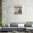 thumbnail image 6 of Inspirational Coastal Beach Canvas Wall Art Ocean Sunset Zen Stones Wall Decor Life Quotes Pictures Painting Prints Framed Artwork Decor for Bedroom Bathroom Living Room 12"x16", 6 of 6