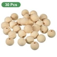 thumbnail image 3 of 30Pack 22mm Natural Wood Spacer Beads, 5mm Large Hole Unfinished Round Wooden Beads, 3 of 6