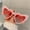 Pink 1, variant on 2026 Fashion Pearl Love Heart Sunglasses Women's Large Frame Bling Glasses Wedding Party Decorative Sunglasses Y2K Couple Sun Glasses