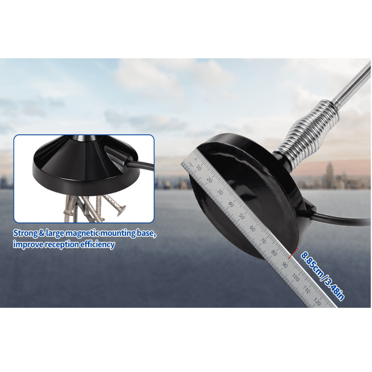 Car Antenna Cap 40cm Black Flexible Car Antenna – FM/AM Roof Mount Rod ...