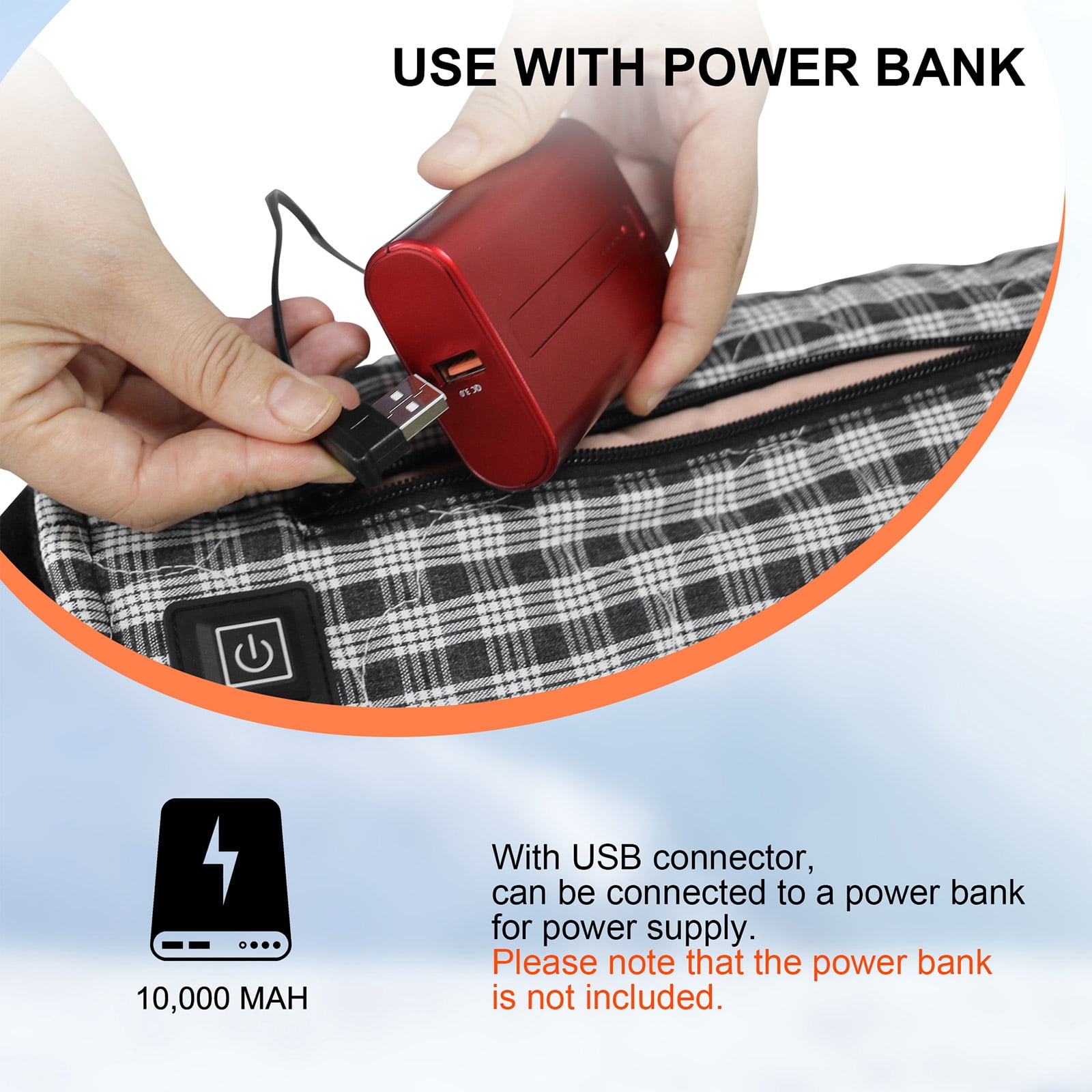 Rechargeable Hand Warmers Portable Heated Gloves Fast Heating Thermal Glove Electric Heating Pouch 3 Heat Modes