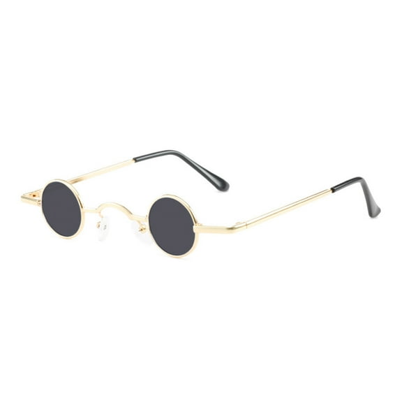 Steampunk Vintage Retro Round Sunglasses Ultra Small Circle Frame for Women Girl