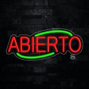 Abierto LED Neon Sign 24"L x 10"H #32006