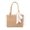 Beige, variant on Yucurem Beach Handmade Woven Portable Tote Bag Rattan Ribbon Basket Handbag (Khaki)