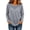 Gray, variant on Lightweight Knit Tops for Women Long Sleeve Crewneck Pullover Shirts Side Slit Loose Fit Solid Color Casual Sheer Layering Tunics Everyday Underwear Light Blue Free Size