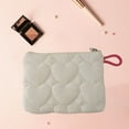 thumbnail image 5 of Beautynvta Makeup Bag for Woolen Quilted Coin Purse Mini Lightweight Portable Cosmetic Storage Bag for Shopping, Commuting, and Travel, White, 5 of 8