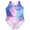 Pink, variant on QHFBli Girls One Piece Swimsuit Rainbow Bathing Suit Floral Swimwear Pink 10-11 Years