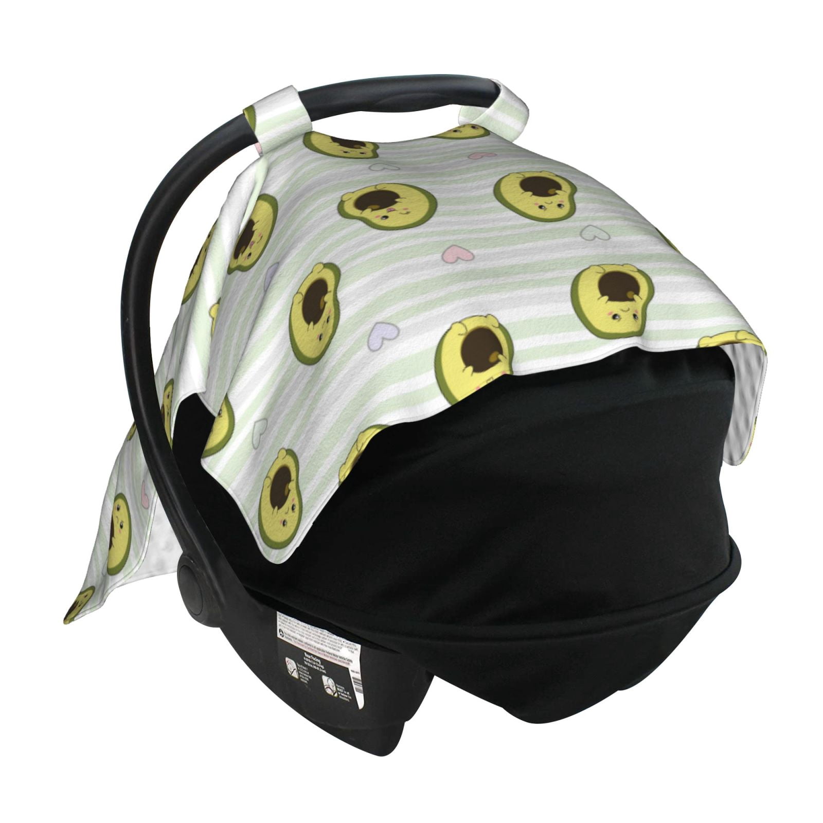 Car Seat Cover Baby - Avocado of a Hear Breathable Infant Car Seat Cover for Baby Carseat, Lightweight Comfort Baby Essentials Must Haves Newborn Stuff for Girl Boy