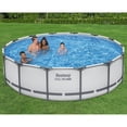 thumbnail image 3 of Bestway: Steel Pro MAX - 14' x 42", Grey -Round Above Ground Swimming Pool Set, ClickConnect Frame, Tritech, Filter Pump-Ladder-Cover, 3440 Gal Water, 3 of 9