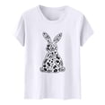 thumbnail image 4 of Tauxra Hauts d'Été à Manches Courtes pour Femmes, T-Shirts à Col Rond pour Femmes, Blouse T-Shirt Décontractée à Imprimé de Pâques, 4 of 5
