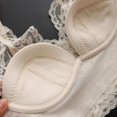 thumbnail image 2 of YUANxueke Women's Lace Bralette V Neck Sheer Mesh See Through Bralettes Embroidered Padded Longline Bra, 2 of 8