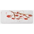 thumbnail image 1 of Rowan Kitchen Mat, Rowan Berry Branch with Watercolor Splashes Floral Abstract Display, Plush Decorative Kitchen Mat with Non Slip Backing, 47" X 19", Red Brown White, by Ambesonne, 1 of 1
